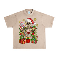 French Oak Skeleton Christmas Element Snowman Awda Urban Heavy Tee - BundleAndBundleShop