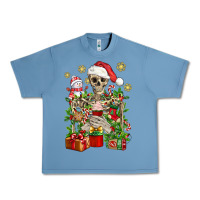 Pebble Blue Skeleton Christmas Element Snowman Awda Urban Heavy Tee - BundleAndBundleShop