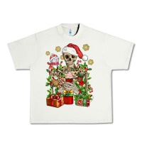 Pistachio Skeleton Christmas Element Snowman Awda Urban Heavy Tee - BundleAndBundleShop