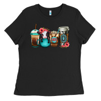 Black Baby calf coffee cups Ladies Tee - Jasminsmagicworld