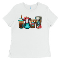 White Baby calf coffee cups Ladies Tee - Jasminsmagicworld