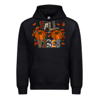 Black autumn style with pumpkins Urban Hoodie - CowhideDigitalArt
