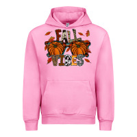 Fuchsia Pink autumn style with pumpkins Urban Hoodie - CowhideDigitalArt