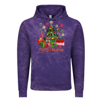 Cloud Purple merry christmas tree with gift box Vintage Hoodie - MaliasSmallBusiness