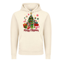 Vintage Artic merry christmas tree with gift box Vintage Hoodie - MaliasSmallBusiness