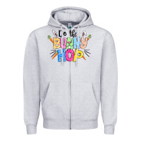Heather Grey do the bunny hop easter Zipper Hoodie - CowGirlArtShop
