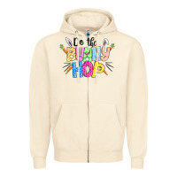 Sandshell do the bunny hop easter Zipper Hoodie - CowGirlArtShop