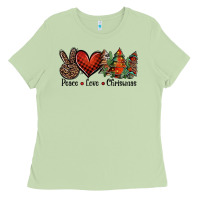 Matcha Peace love western christmas trees Ladies Tee - Jasminsmagicworld