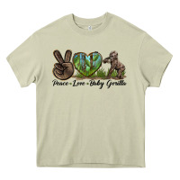 Mossy Peace Love Baby Gorilla Heavy Core Tee - LillyAllenDesigns