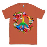 Copper Peace Pride LGBTQ+ And Flowers Classic Tee - BundleAndBundleShop
