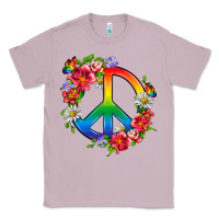 Lilac Peace Pride LGBTQ+ And Flowers Classic Tee - BundleAndBundleShop