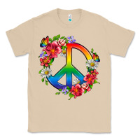 Mushroom Peace Pride LGBTQ+ And Flowers Classic Tee - BundleAndBundleShop