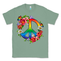 Peace Pride Lgbtq+ And Flowers Classic Tee | Teevron