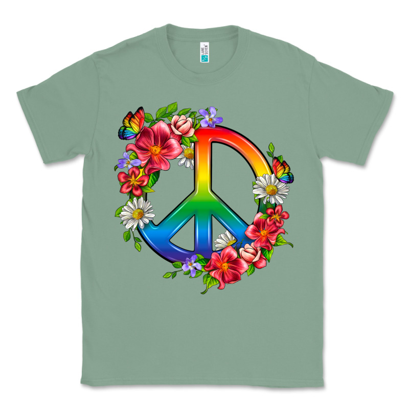 Peace Pride Lgbtq+ And Flowers Classic Tee by BundleAndBundleShop | Teevron