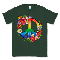 Sports Green Peace Pride LGBTQ+ And Flowers Classic Tee - BundleAndBundleShop