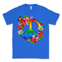 True Royal Peace Pride LGBTQ+ And Flowers Classic Tee - BundleAndBundleShop