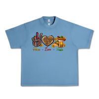 Pebble Blue Peace Love Fiesta Urban Heavy Tee - BundleAndBundleShop