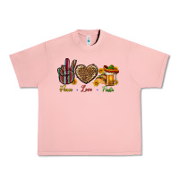 Salmon Peace Love Fiesta Urban Heavy Tee - BundleAndBundleShop