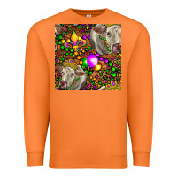 Carrot Mardi Gras Cow Leopard Seamless Pattern Premium Sweatshirt - FaDigitalArtStudio