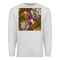 Dove Grey Mardi Gras Cow Leopard Seamless Pattern Premium Sweatshirt - FaDigitalArtStudio