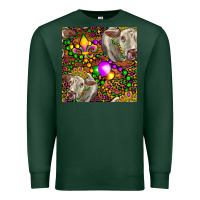 Sports Green Mardi Gras Cow Leopard Seamless Pattern Premium Sweatshirt - FaDigitalArtStudio
