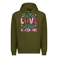 Army Green for the love of the valentine Premium Hoodie - OliviaCreatesArt