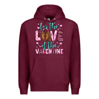 Burgundy for the love of the valentine Premium Hoodie - OliviaCreatesArt