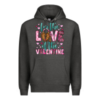 Charcoal Heather for the love of the valentine Premium Hoodie - OliviaCreatesArt