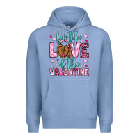 Colony Blue for the love of the valentine Premium Hoodie - OliviaCreatesArt