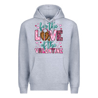 Heather Grey for the love of the valentine Premium Hoodie - OliviaCreatesArt