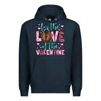 Navy for the love of the valentine Premium Hoodie - OliviaCreatesArt