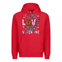 Red for the love of the valentine Premium Hoodie - OliviaCreatesArt