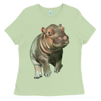 Matcha baby hippo Ladies Tee - LillyAllenDesigns