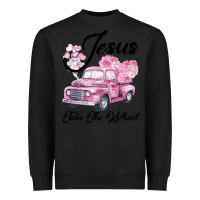 Black Leopard Floral Pink Car Jesus Take The Wheel Heavyweight Sweatshirt - Bettercallsaul
