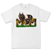 White Western Mom With Hampshire Pig And Baby Pig Premium Tee - LillyAllenDesigns