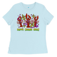 Baby Blue happy crawdi gras mardi gras carnival Ladies Tee - Jasminsmagicworld
