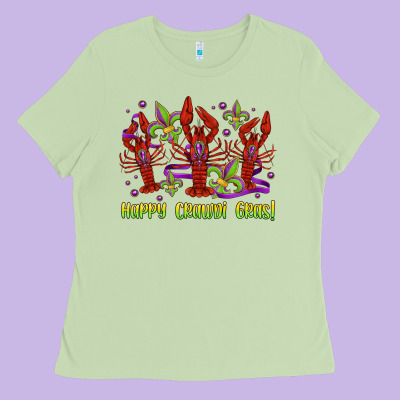 Happy Crawdi Gras Mardi Gras Carnival Ladies Tee Designed By Jasminsmagicworld