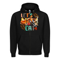 Black lets eat Zipper Hoodie - CowGirlArtShop