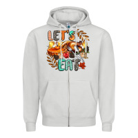 Dove Grey lets eat Zipper Hoodie - CowGirlArtShop