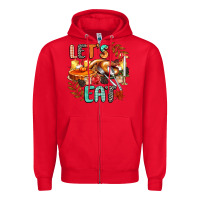 Red lets eat Zipper Hoodie - CowGirlArtShop