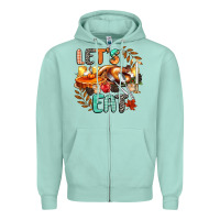 Seafoam lets eat Zipper Hoodie - CowGirlArtShop