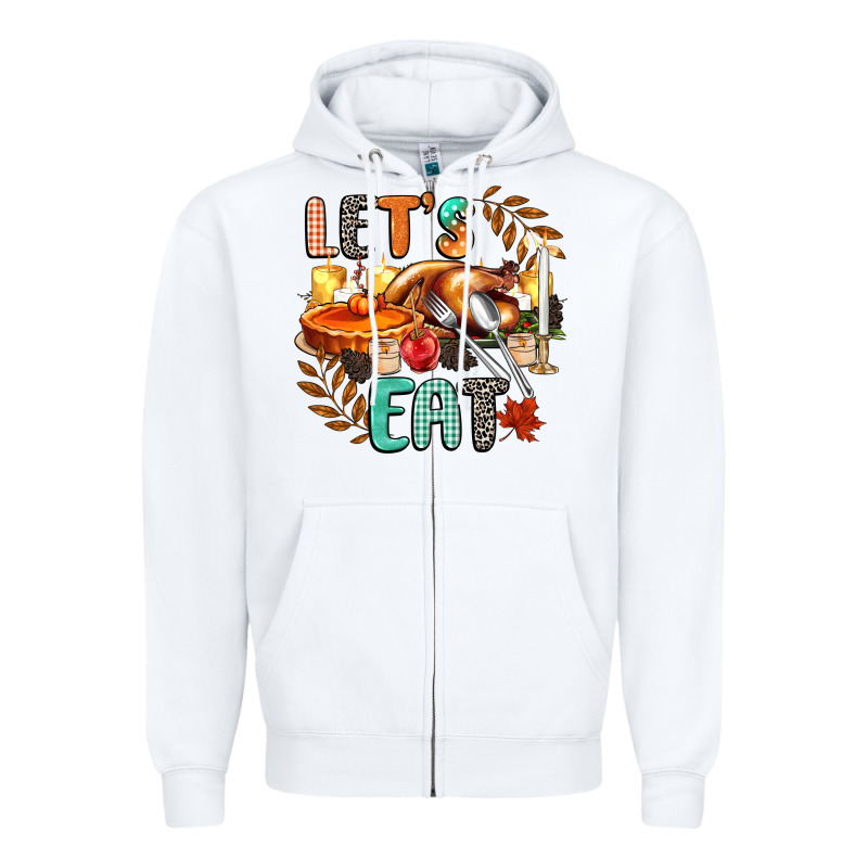 Lets Eat Zipper Hoodie by CowGirlArtShop | Teevron