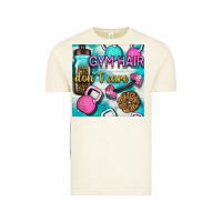 Vintage Arctic gym hair don't care clasp and water bottle with glitter seamless patte Vintage Tee - BundleAndBundleShop