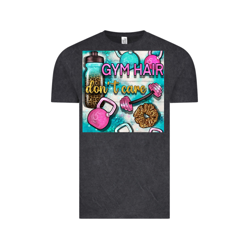 Gym Hair Don't Care Clasp And Water Bottle With Glitter Seamless Patte Vintage Tee by BundleAndBundleShop | Teevron