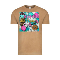 Vintage Camel gym hair don't care clasp and water bottle with glitter seamless patte Vintage Tee - BundleAndBundleShop