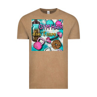 Vintage Coffee gym hair don't care clasp and water bottle with glitter seamless patte Vintage Tee - BundleAndBundleShop