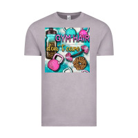 Vintage Zinc gym hair don't care clasp and water bottle with glitter seamless patte Vintage Tee - BundleAndBundleShop