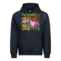 Navy Life Begins After Coffee Urban Hoodie - CowhideDigitalArt
