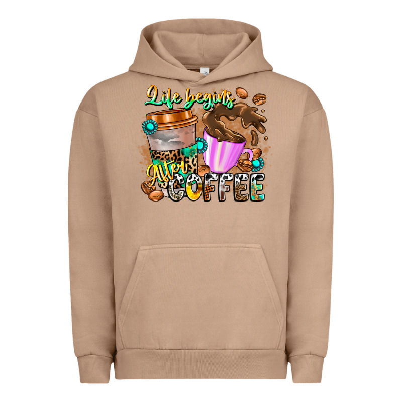 Life Begins After Coffee Urban Hoodie by CowhideDigitalArt | Teevron