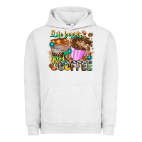 Pigment Lunar Rock Life Begins After Coffee Urban Hoodie - CowhideDigitalArt